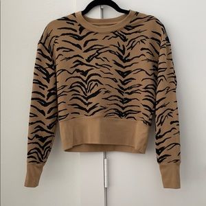 MADEWELL ⚡️ CROPPED TIGER PRINT SWEATSHIRT
